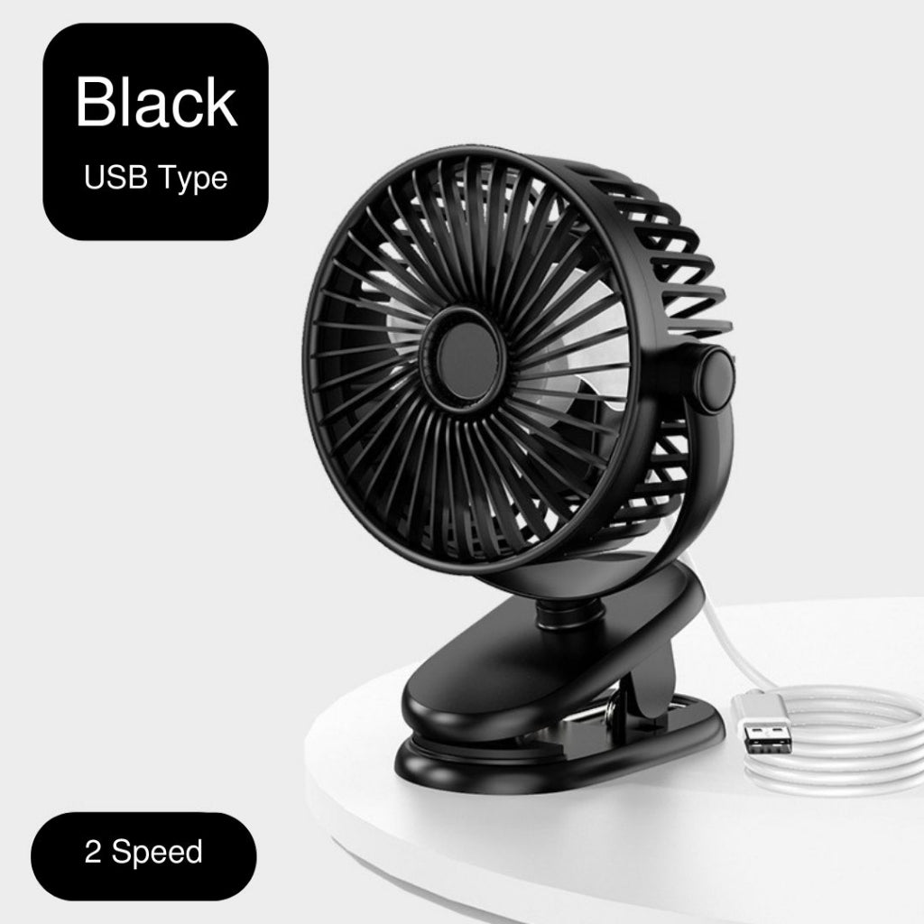 Nemobaby 10000mAh Built-in battery USB Clip Stroller Fan /Desk top Fan with 4 Speed