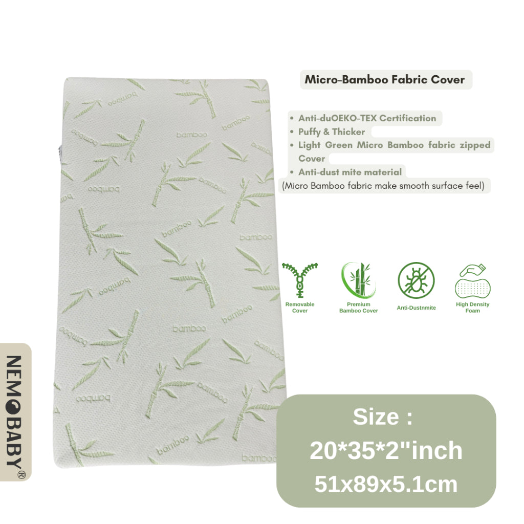 Mums Choice Anti-Dust Mite Bamboo High Density Foam Mattress