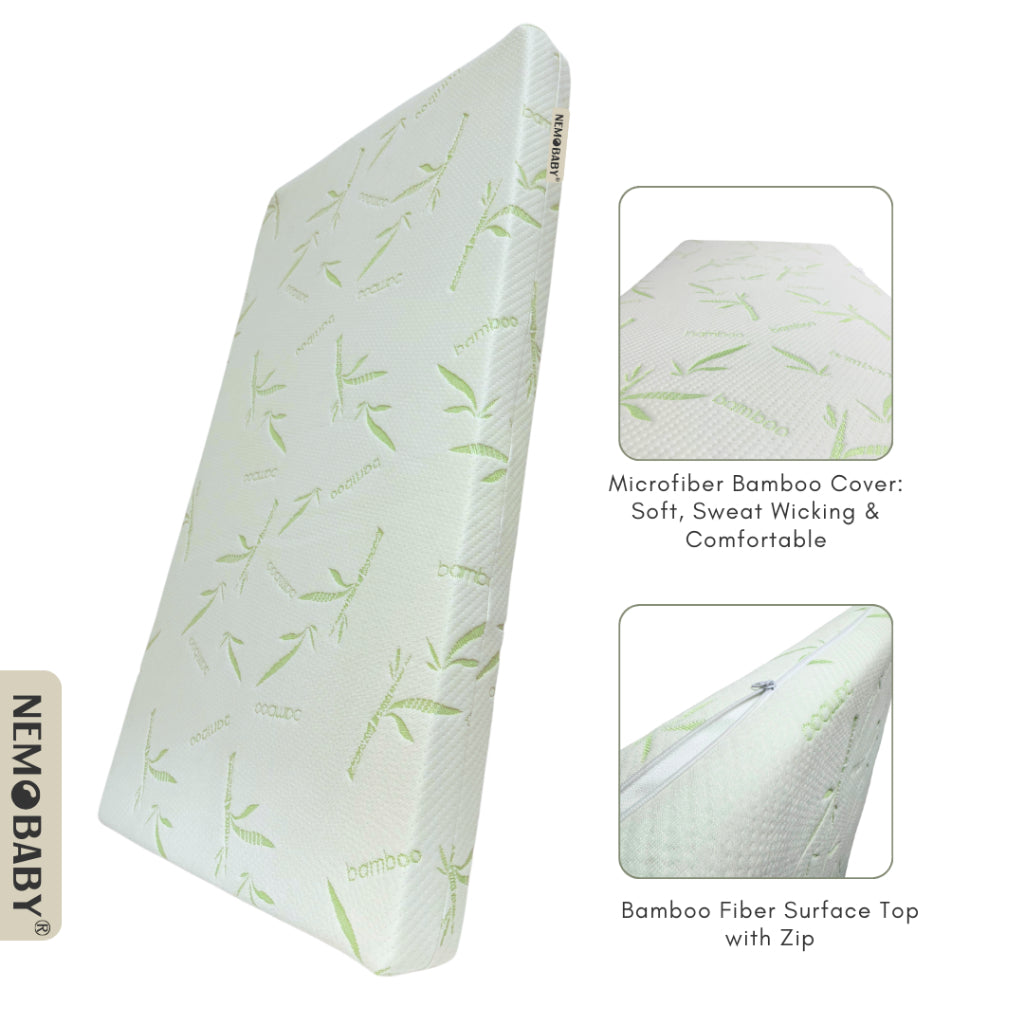 Nemobaby High Density Anti-Dust Mite Bamboo Covered Baby Mattress