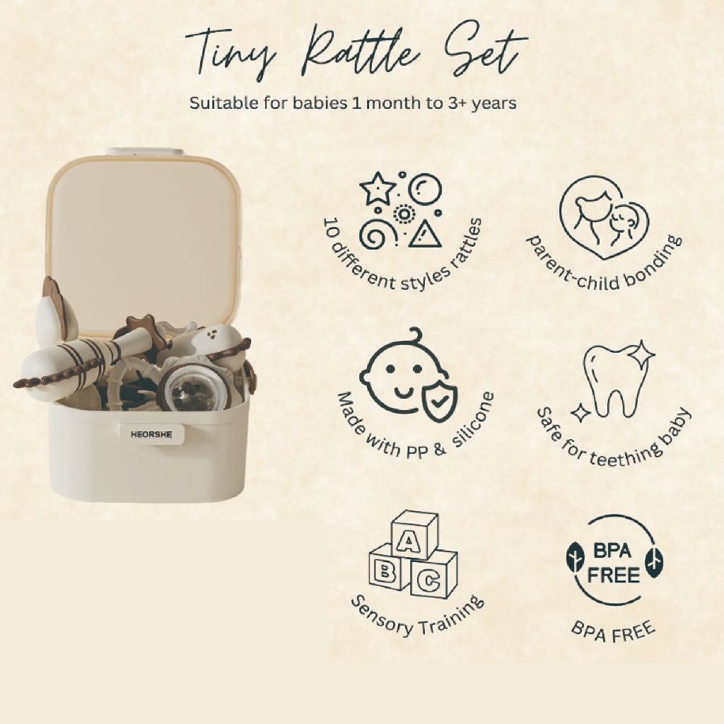 HEORSHE Tiny Rattle Set 1MTH - 3YRS
