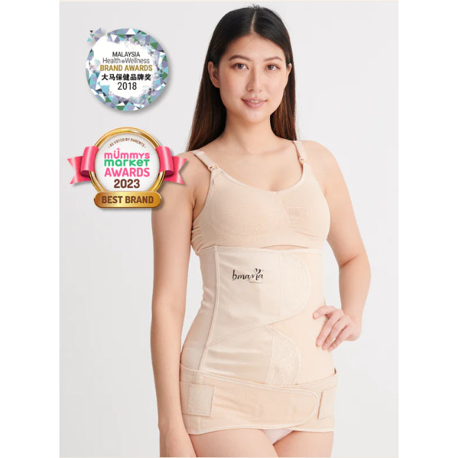 Bmama 2 in 1 Belly and Pelvic Binder Satin Set (Golden Girdle)