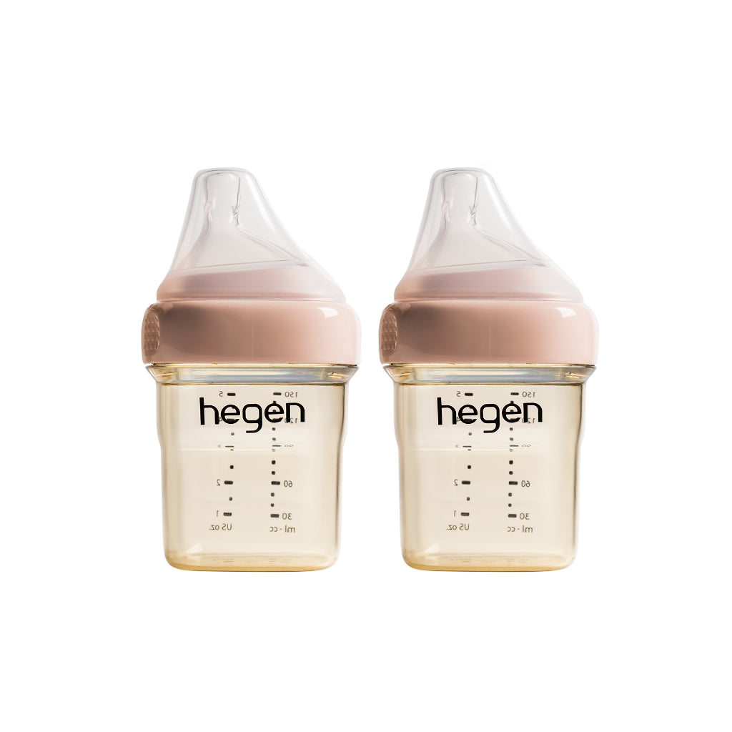 Hegen PCTO™ 150ml/5oz Feeding Bottle PPSU, 2-Pack with Slow Flow Teats (1 to 3 months)