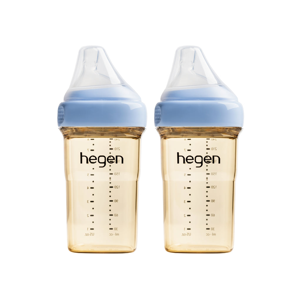 Hegen PCTO™ 240ml/8oz Feeding Bottle PPSU, 2-Pack with Medium Flow Teats (3 to 6 months)