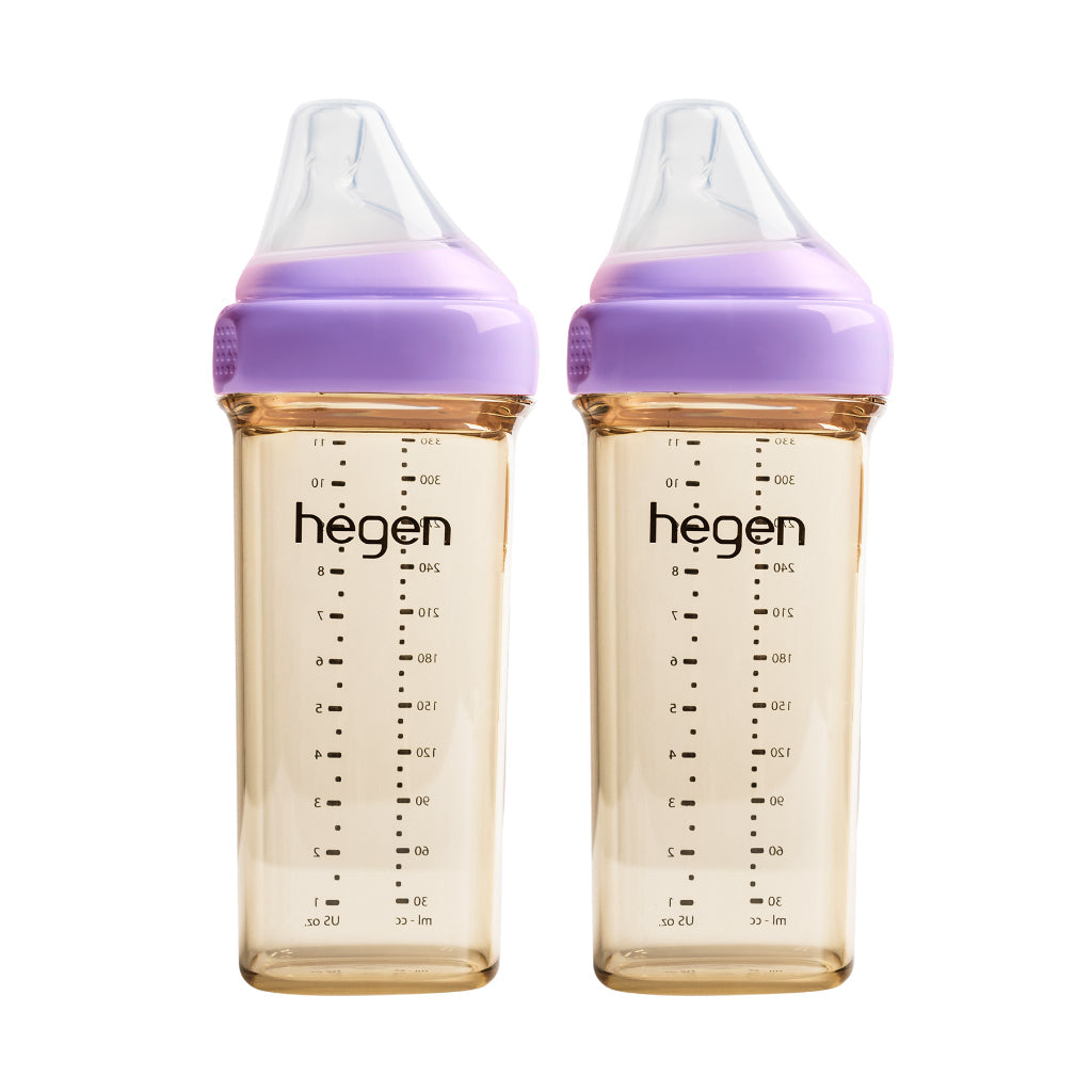 Hegen PCTO™ 330ml/11oz Feeding Bottle PPSU, 2-Pack with Fast Flow Teats (6 months and beyond)