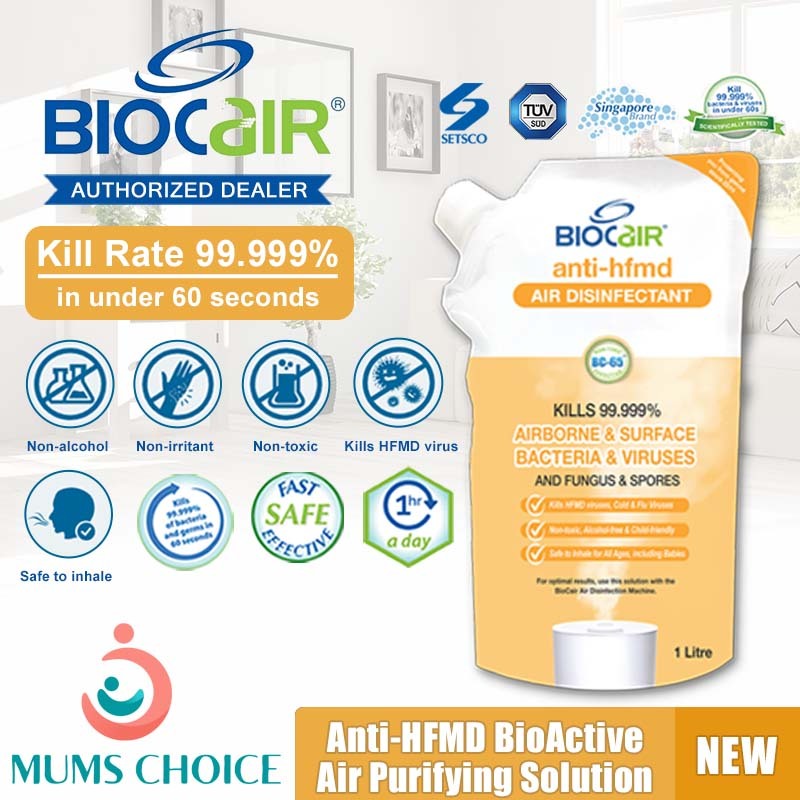 BioCair BioActive Anti-HFMD Air Purifying Solution Single Pack
