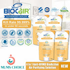 BioCair BioActive Anti-HFMD Air Purifying Solution (4x Pack Per Bundle)