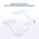 MLILY Air Feel Foldable Mattress Tri-Fold Cooling Gel Memory Foam Topper 90 x 192 x 7cm