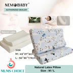 Nemobaby Breathable Kids Toddler Children Natural Latex Pillow Size 44*27*6cm / 50*30*6/9cm