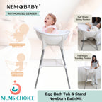 Nemobaby Egg bath tub with stand bath kit