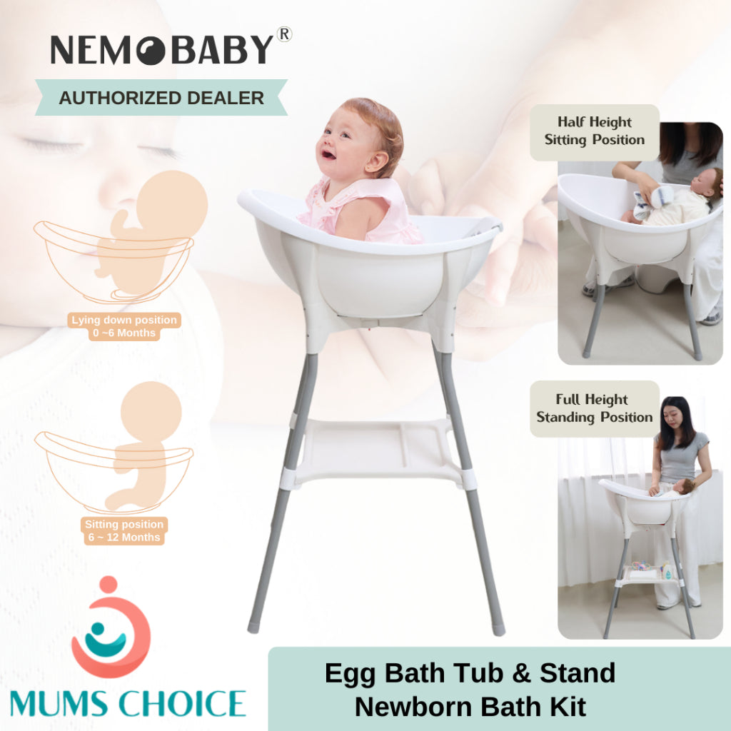 Nemobaby Egg bath tub with stand bath kit
