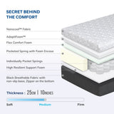 MLILY IGLOO (NanoCool™) Memory Foam Mattress | Hybrid Pocketed Spring