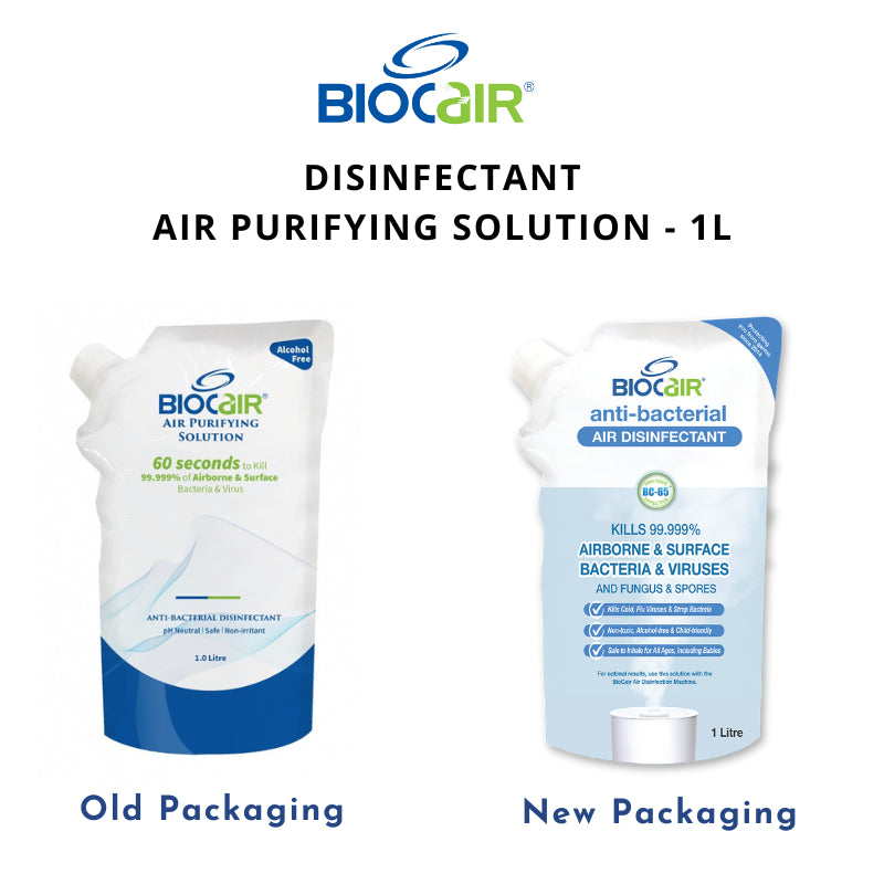 BioCair ® BC-65 4 Pack Anti-Bacterial Disinfectant Air Purifying Solution Bundle
