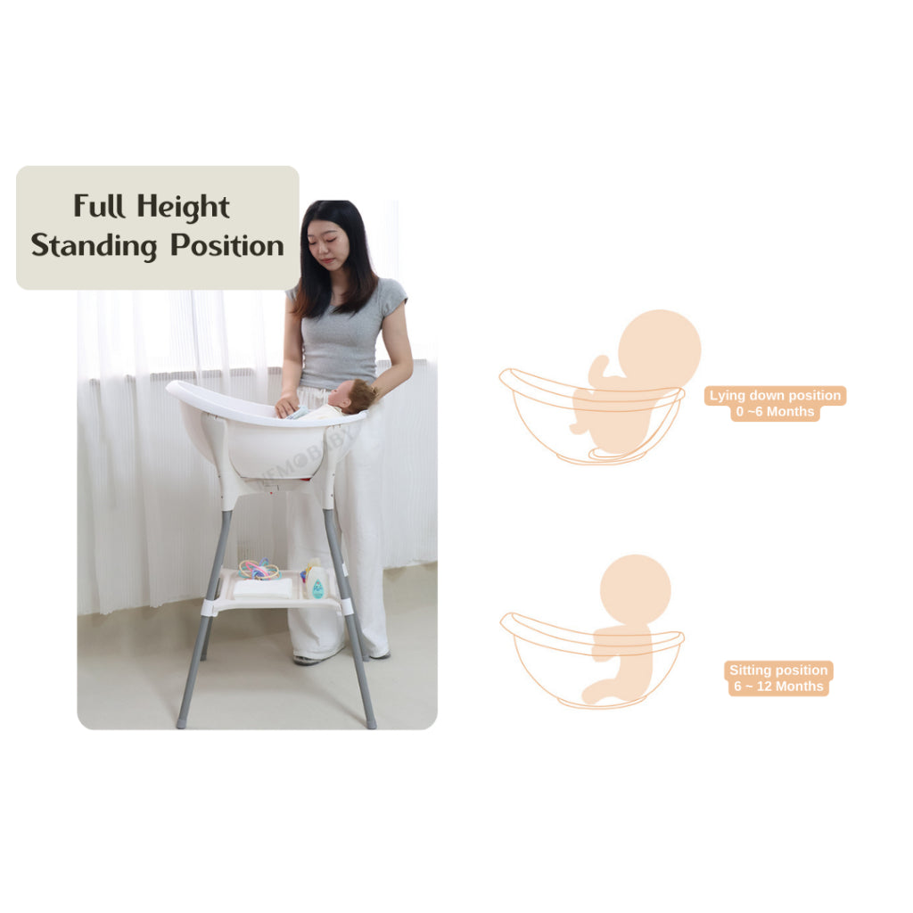 Nemobaby Egg bath tub with stand bath kit
