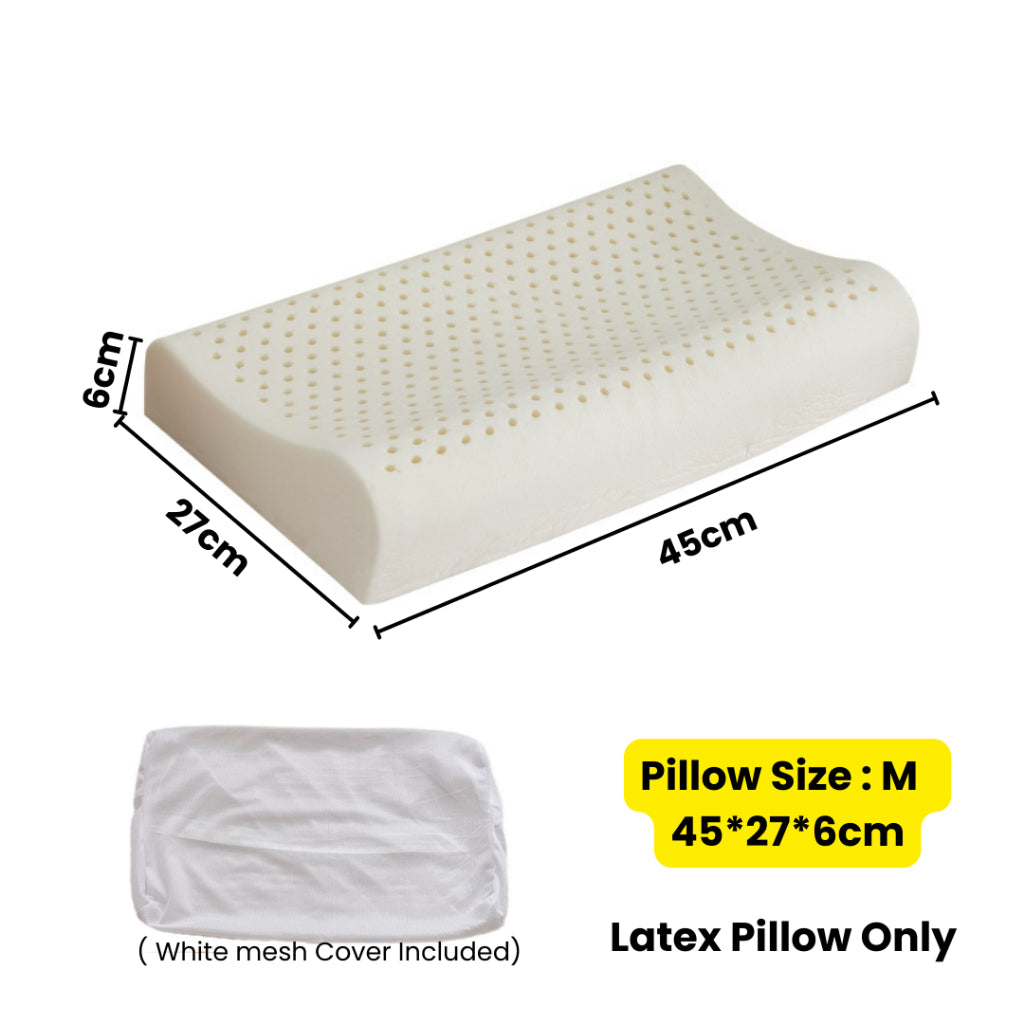 Nemobaby Breathable Kids Toddler Children Natural Latex Pillow Size 44*27*6cm / 50*30*6/9cm