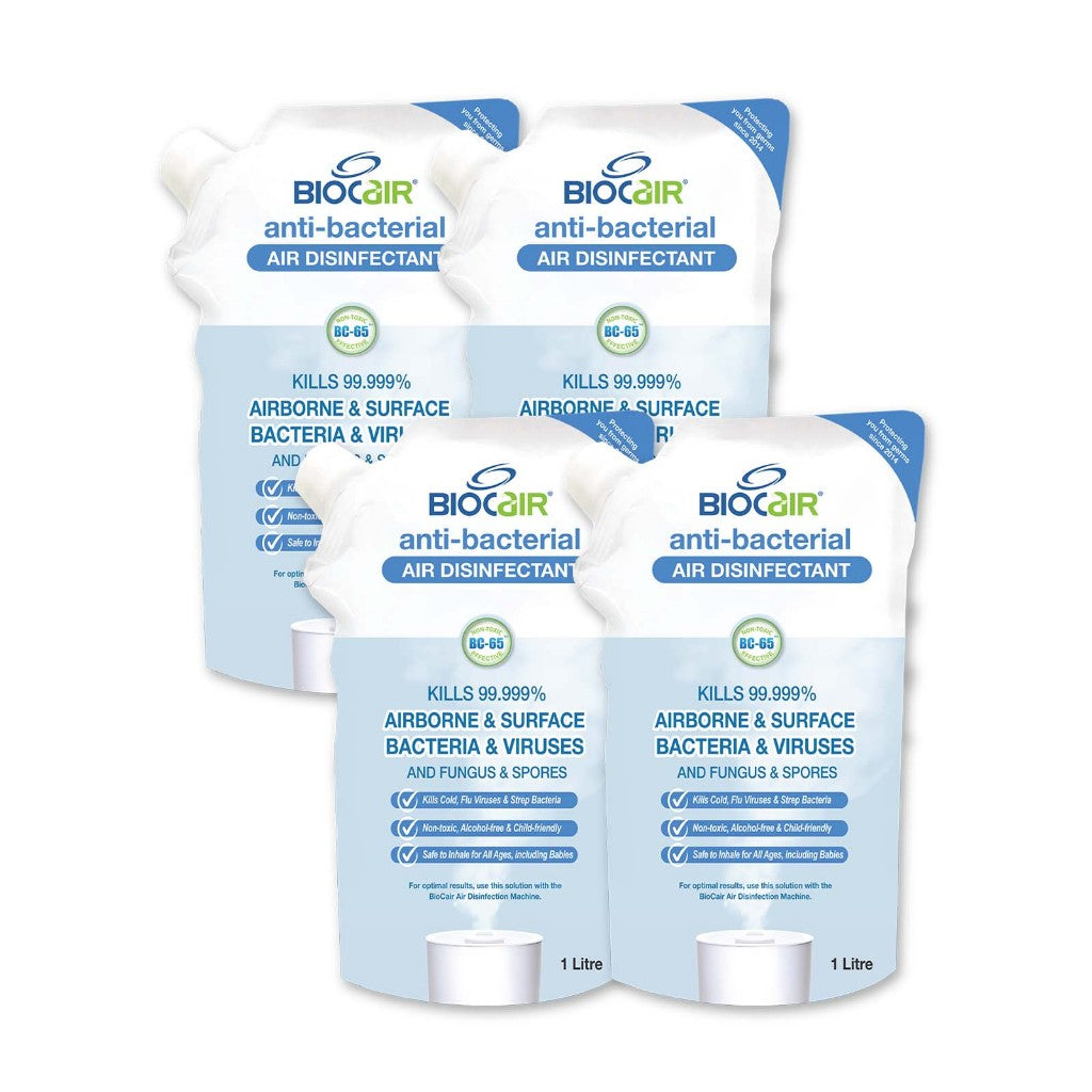 BioCair ® BC-65 4 Pack Anti-Bacterial Disinfectant Air Purifying Solution Bundle