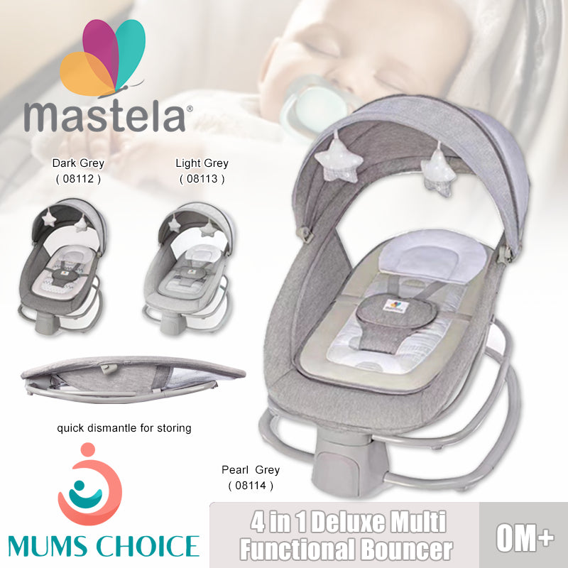 Mastela 4 in 1 Deluxe Multi Functional Baby Auto  Electronic Swing  Bouncer 【Mums Choice 】