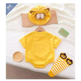 Nemobaby 3 Pcs Carfield Baby Romper Set With Hat & Socks