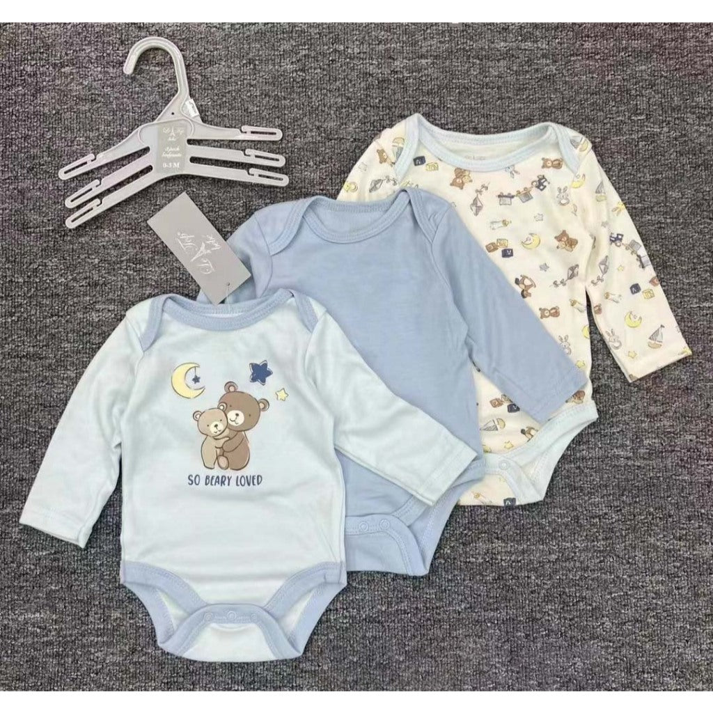 Nemobaby 3 In 1 Baby Boy Long Sleeve Romper Bodysuit