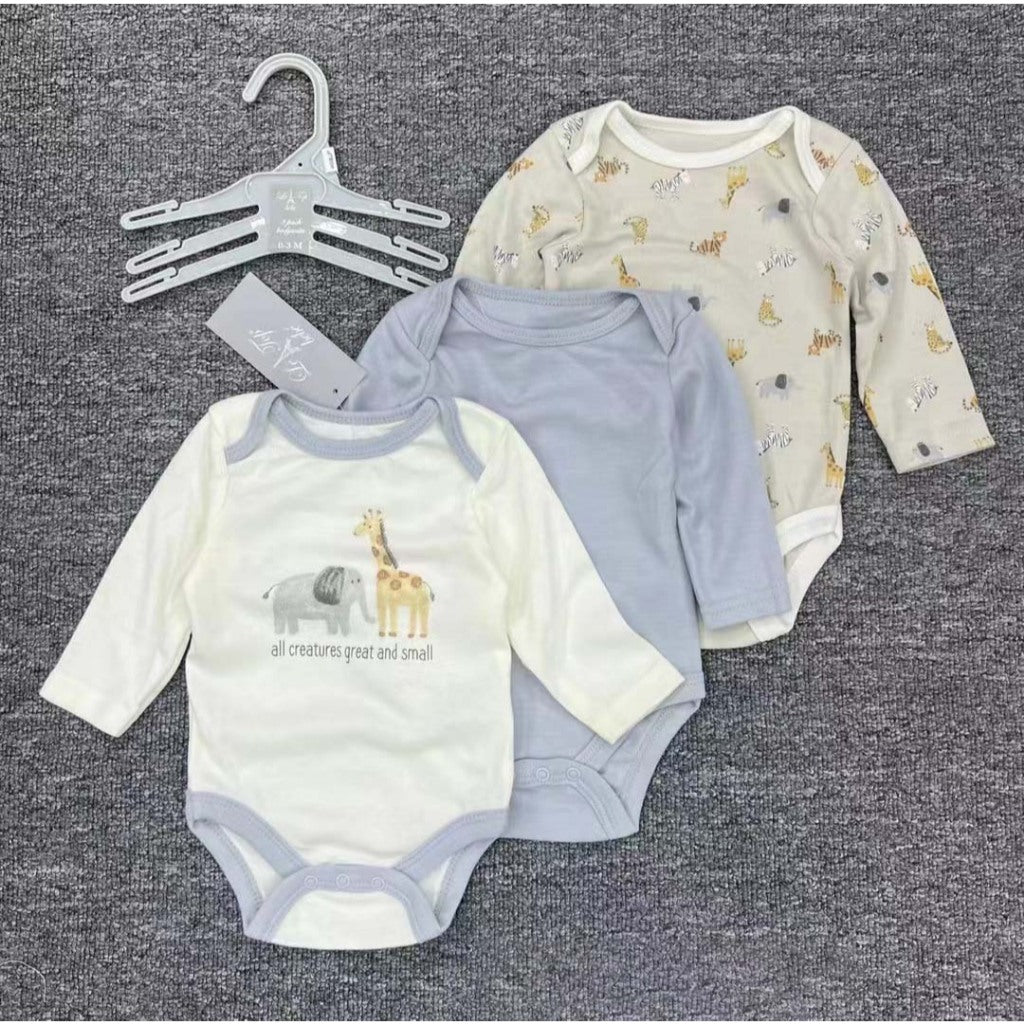 Nemobaby 3 In 1 Baby Boy Long Sleeve Romper Bodysuit