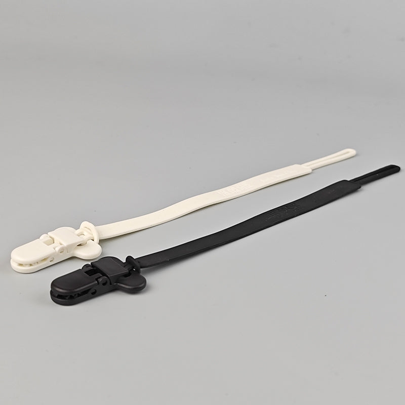 Heorshe Pacifier Chain Black White