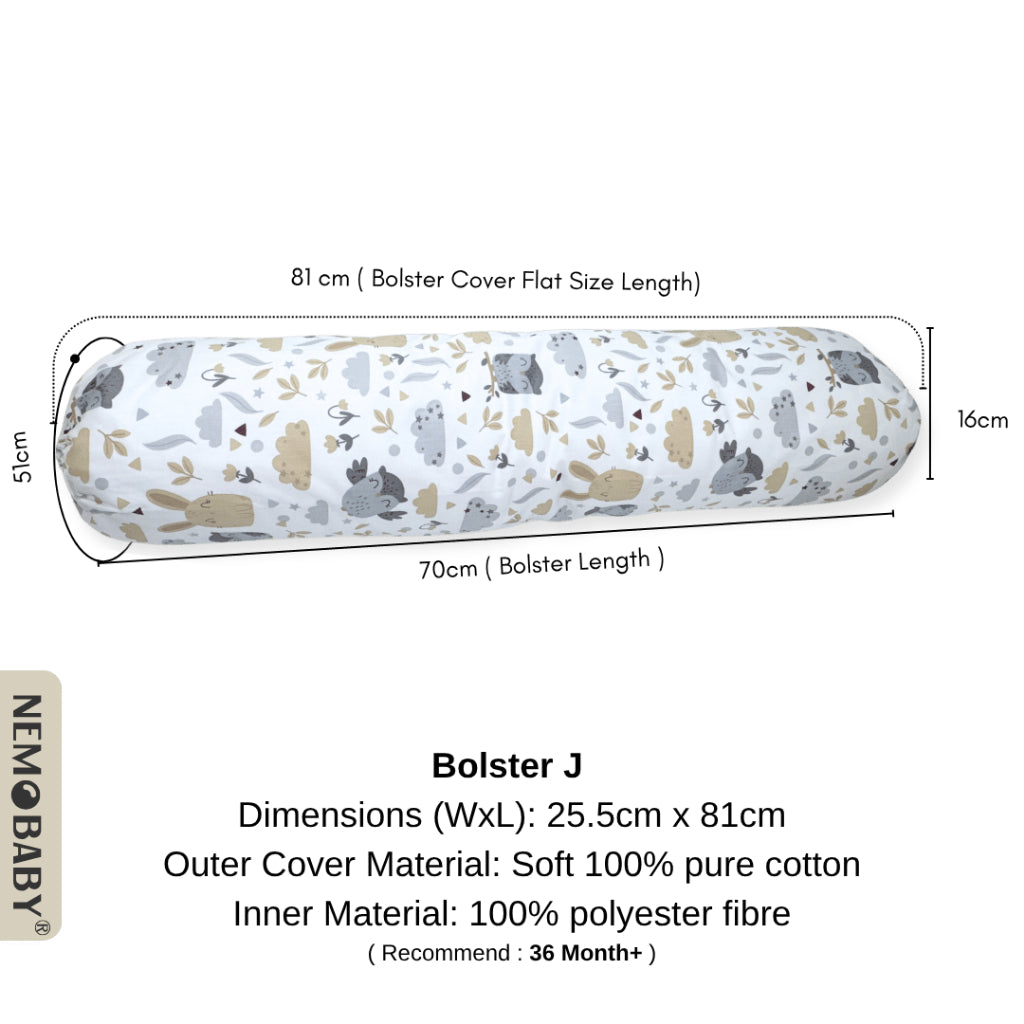 Nemobaby 100% Premium Cotton Baby Bolster