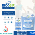Biocair Disinfectant Hand & Skin Sanitiser Set 50ml Spray Bottle & 90ml Refill