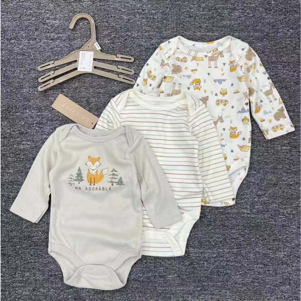 Nemobaby 3 In 1 Baby Boy Long Sleeve Romper Bodysuit