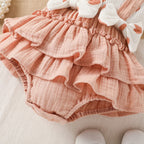 Nemobaby 3Pcs Baby Girl Romper Suit Set With Headband Clothes