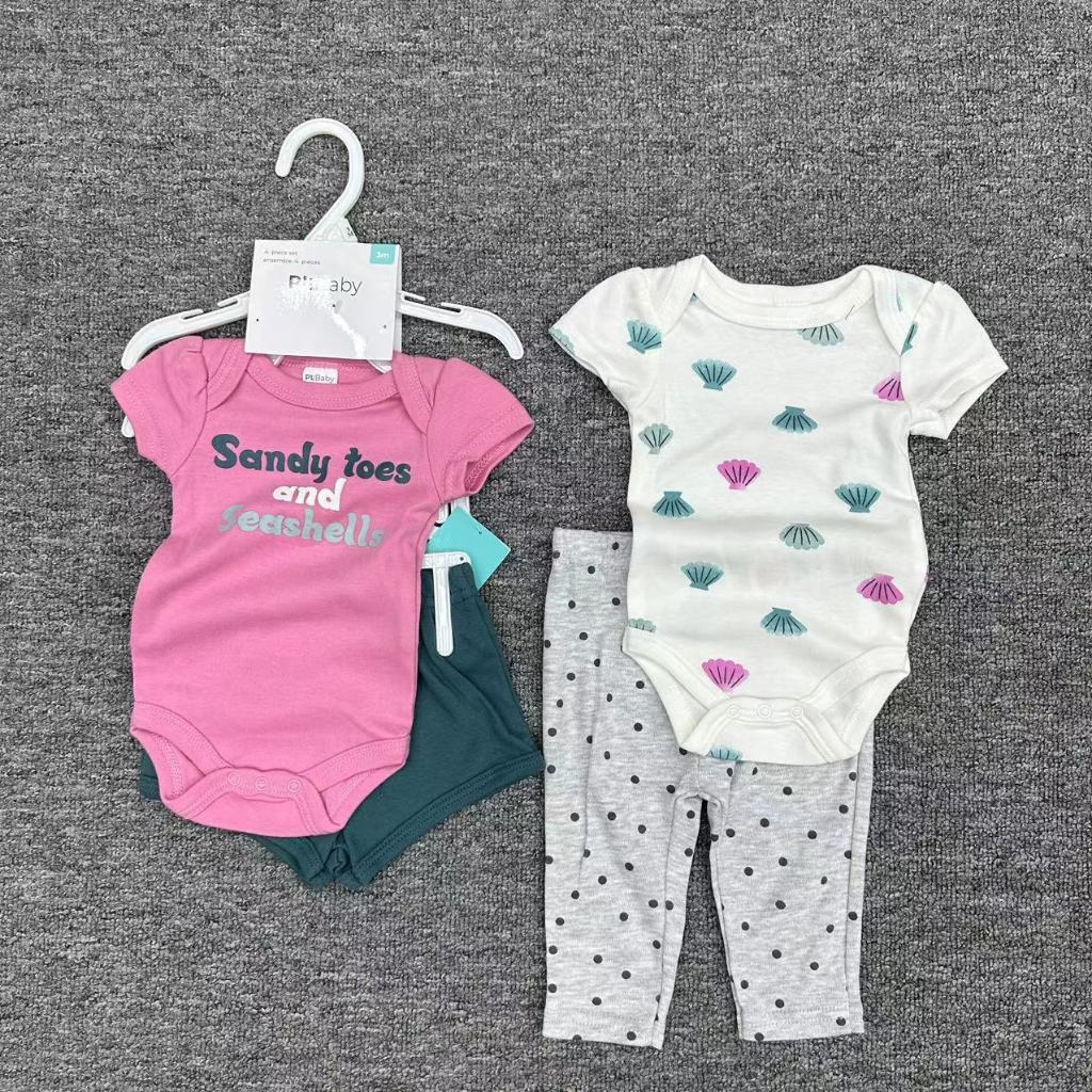 Nemobaby 4 Pieces Set Baby Boy Baby Girl Romper And Pants Clothes #Baby clothes