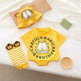 Nemobaby 3 Pcs Carfield Baby Romper Set With Hat & Socks