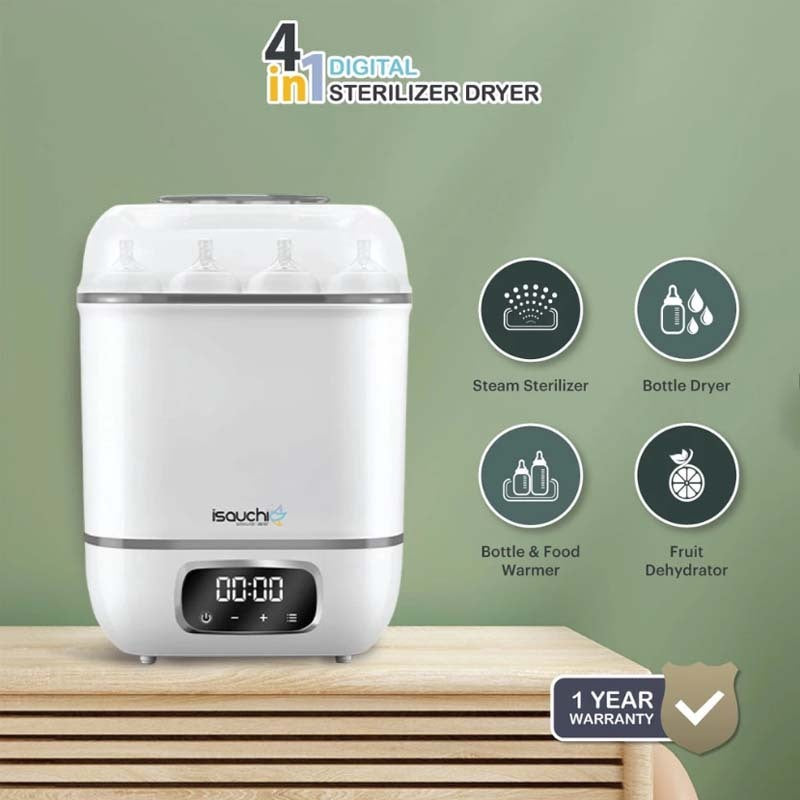 Isa Uchi 4-in-1 Digital Steam Sterilizer & Dryer | 1 Year Warranty