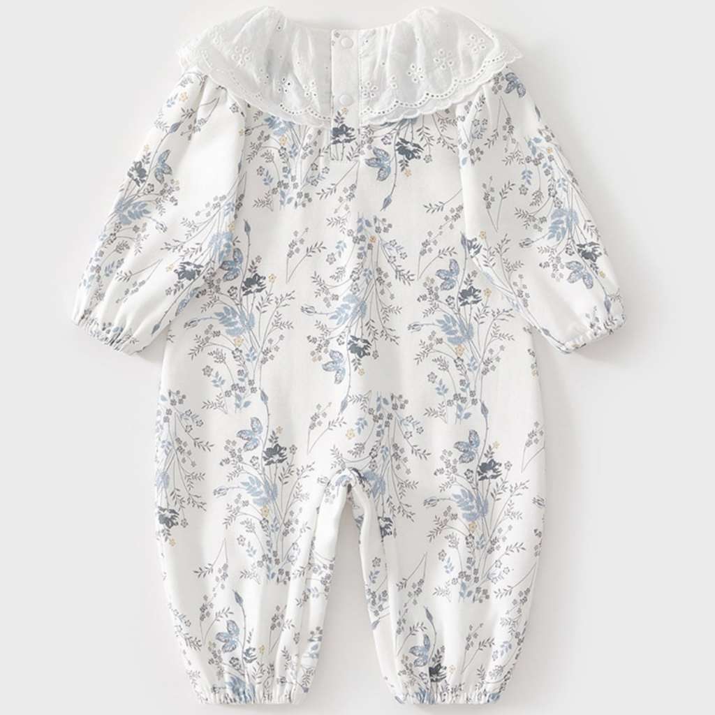 Nemobaby Flora Print Long Sleeve Baby Romper