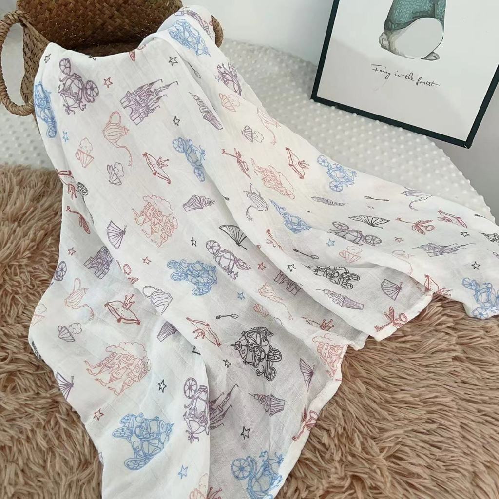 Nemobaby Muslin swaddle blanket  100% Organic Bamboo baby Swaddle  47 x 47’’ (120 x 120cm)