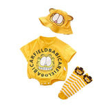 Nemobaby 3 Pcs Carfield Baby Romper Set With Hat & Socks