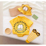 Nemobaby 3 Pcs Carfield Baby Romper Set With Hat & Socks