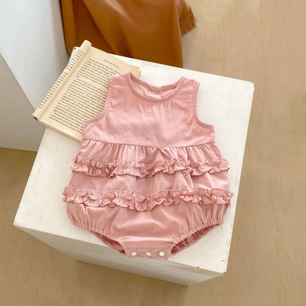 Nemobaby Baby Girl Ruffled Sleeveless Bodysuit