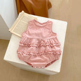 Nemobaby Baby Girl Ruffled Sleeveless Bodysuit