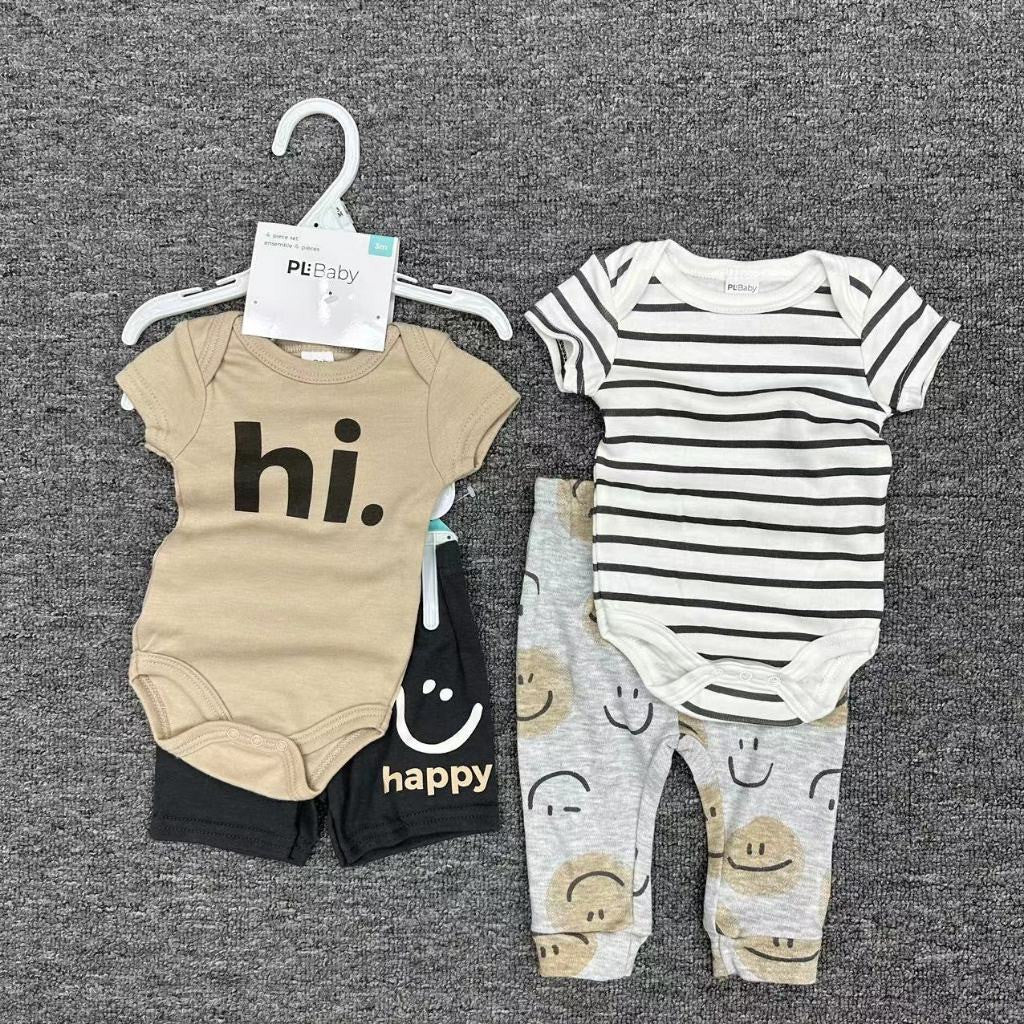 Nemobaby 4 Pieces Set Baby Boy Baby Girl Romper And Pants Clothes #Baby clothes
