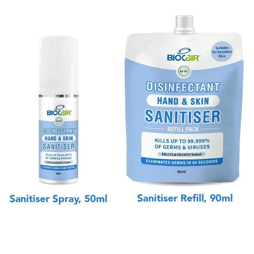 BioCair BC-65 BioActive HFMD /  Disinfectant Anti-Bacterial Pocket Spray 50ml (2 Bottle ) BABY FAST