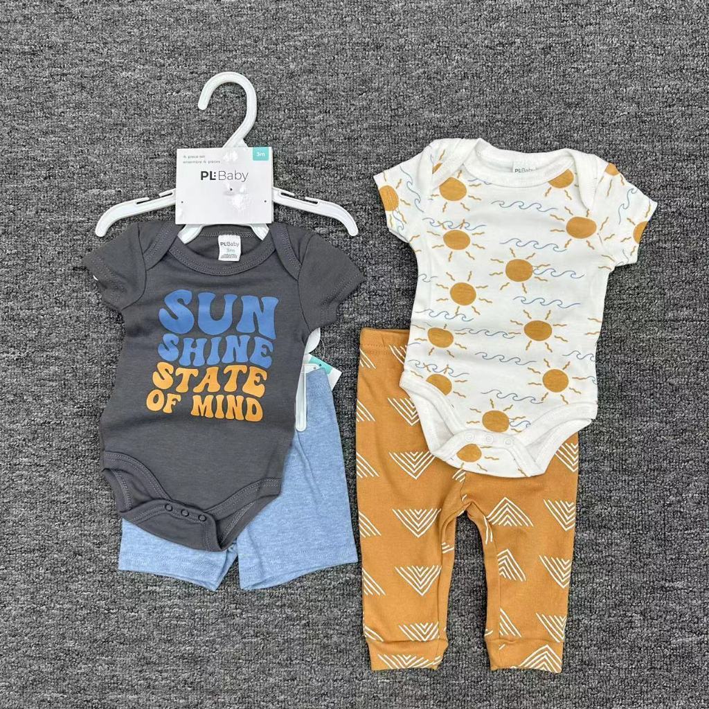 Nemobaby 4 Pieces Set Baby Boy Baby Girl Romper And Pants Clothes #Baby clothes