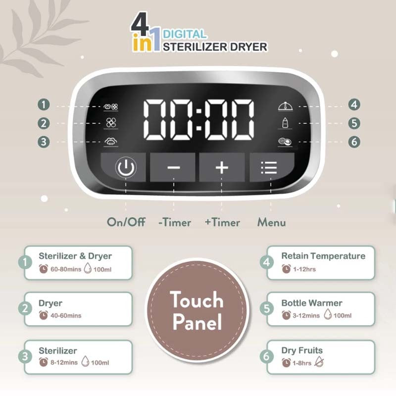 Isa Uchi 4-in-1 Digital Steam Sterilizer & Dryer | 1 Year Warranty