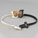 Heorshe Pacifier Chain Black White
