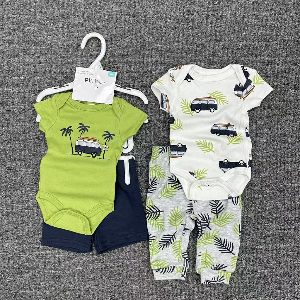 Nemobaby 4 Pieces Set Baby Boy Baby Girl Romper And Pants Clothes #Baby clothes