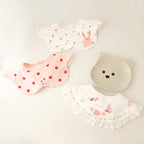 Nemobaby 3 Pcs Lot Baby Cotton Bibs Waterproof Cartoon Embroidery Infant Accessories #Baby clothes