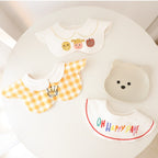Nemobaby 3 Pcs Lot Baby Cotton Bibs Waterproof Cartoon Embroidery Infant Accessories #Baby clothes