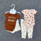 Nemobaby 4 Pieces Set Baby Boy Baby Girl Romper And Pants Clothes #Baby clothes