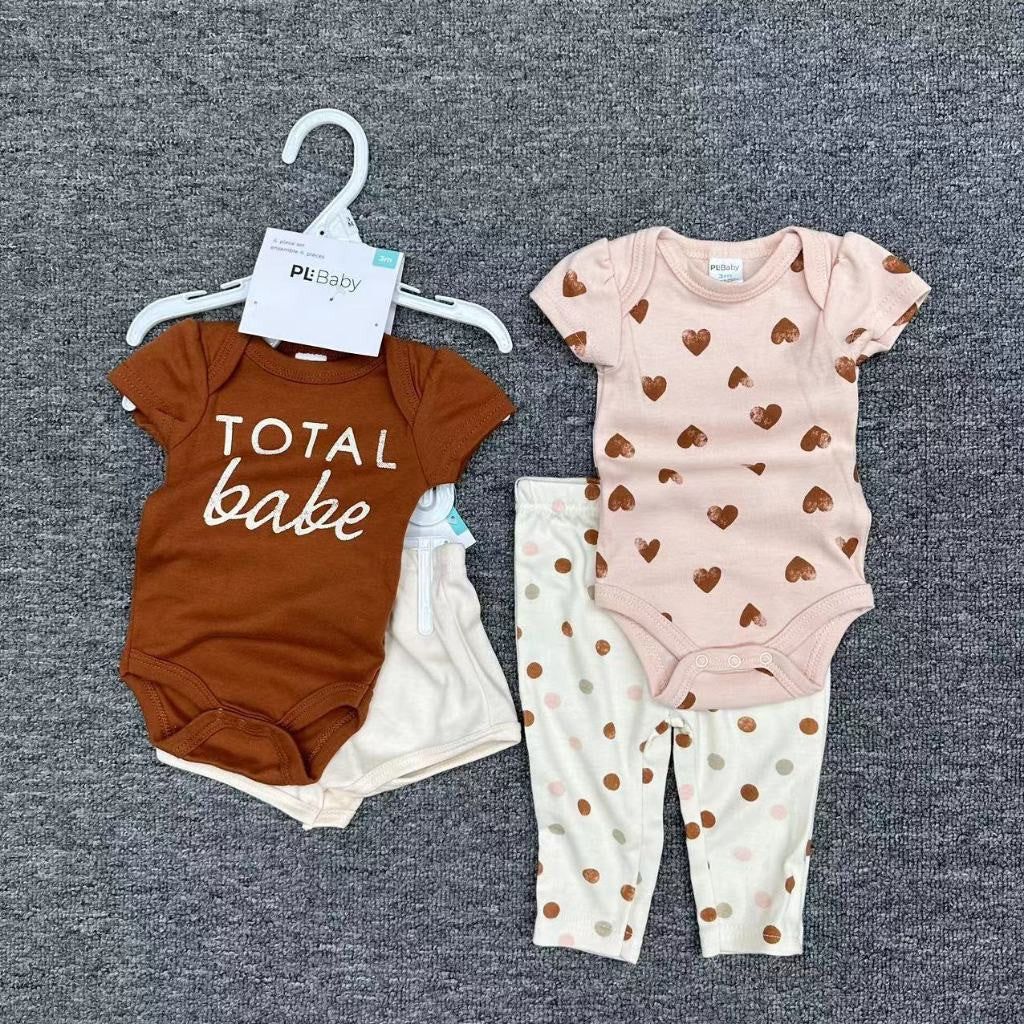 Nemobaby 4 Pieces Set Baby Boy Baby Girl Romper And Pants Clothes #Baby clothes
