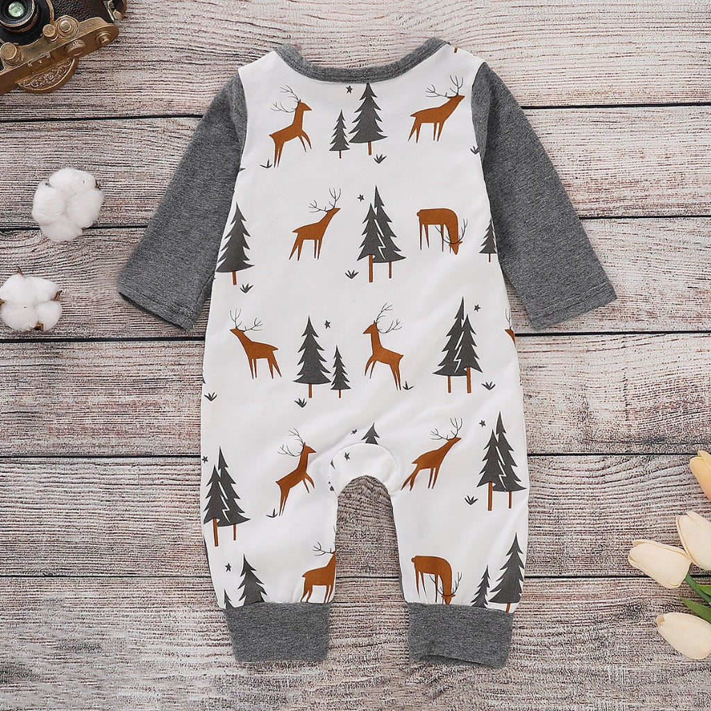 Nemobaby Baby Long Sleeve Deer Romper Set With Hat #Baby clothes