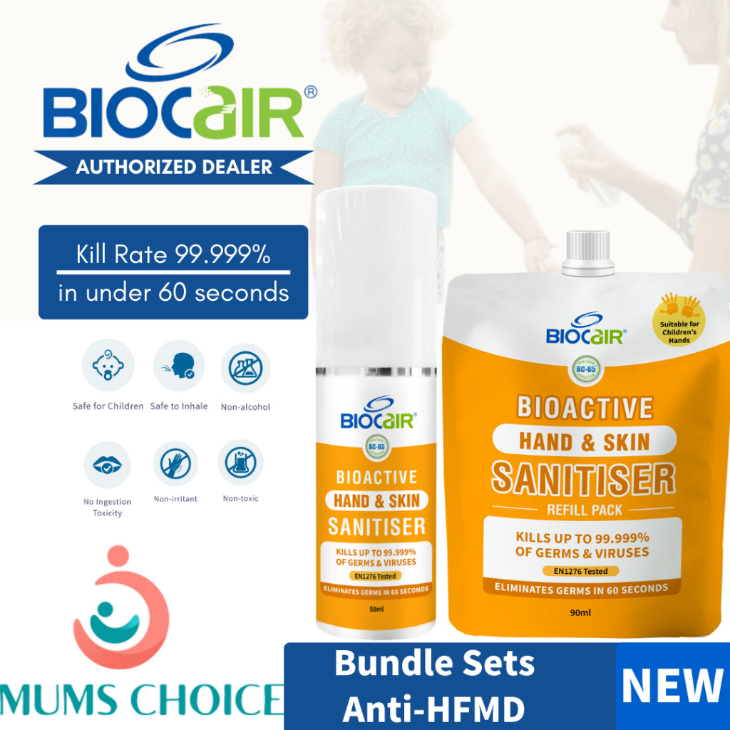 BioCair BC-65 BioActive HFMD /  Disinfectant Anti-Bacterial Pocket Spray 50ml (2 Bottle ) BABY FAST