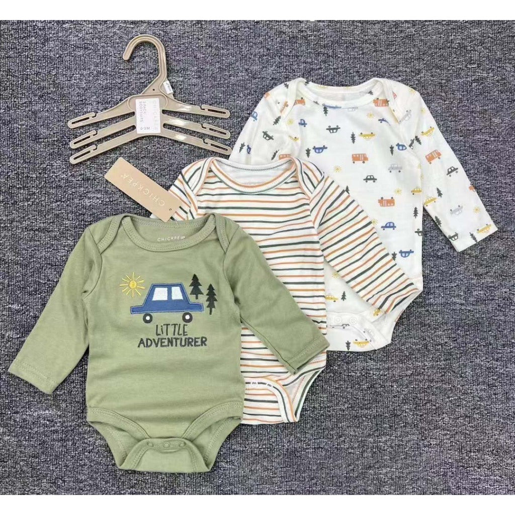 Nemobaby 3 In 1 Baby Boy Long Sleeve Romper Bodysuit